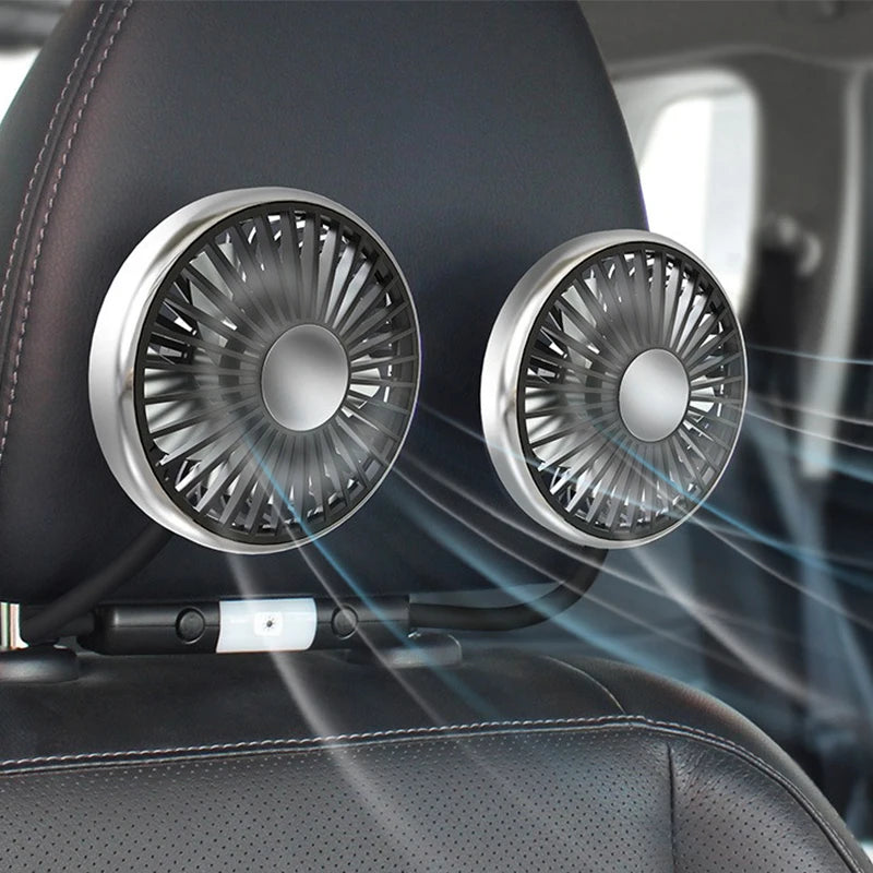 Ventilateur Duo AirFlow Max
Ventilateur de Voiture à Double Tête – 360° Rotatif, USB - Accessoire incontournable pour l’été !