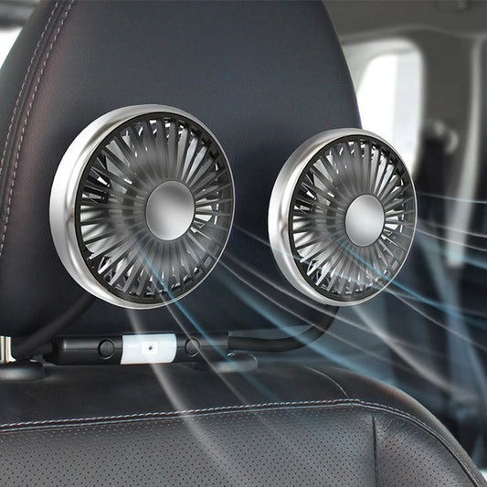 Ventilateur Duo AirFlow Max
Ventilateur de Voiture à Double Tête – 360° Rotatif, USB - Accessoire incontournable pour l’été !