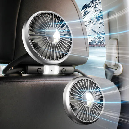 Ventilateur Duo AirFlow Max
Ventilateur de Voiture à Double Tête – 360° Rotatif, USB - Accessoire incontournable pour l’été !